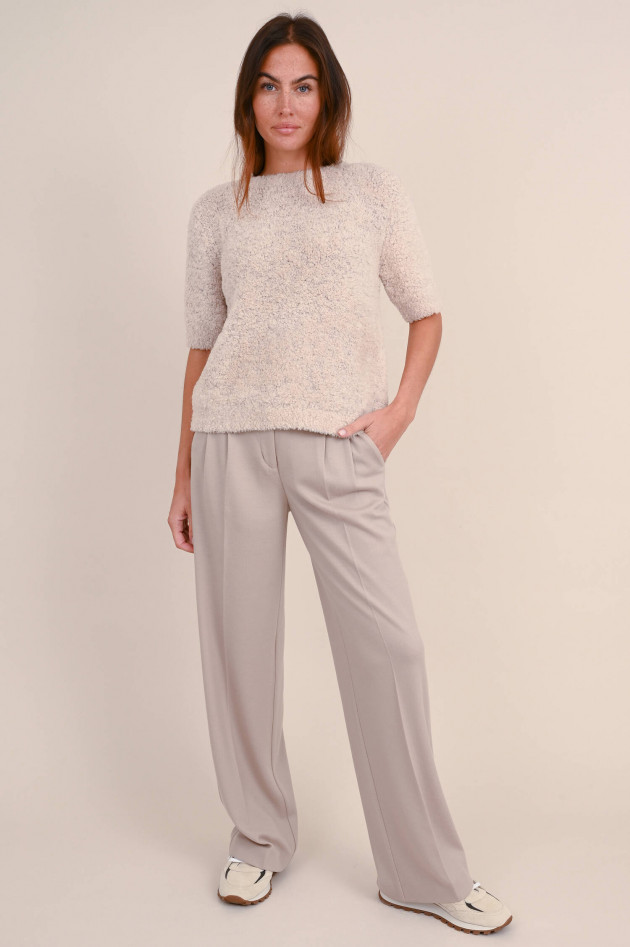 Hemisphere Bouclé Strickshirt in Beige
