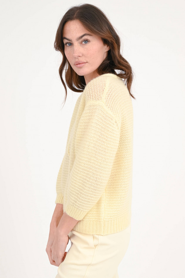 Hemisphere Cash-Mix Pullover in Butteryellow