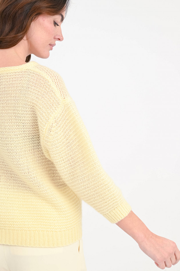 Hemisphere Cash-Mix Pullover in Butteryellow