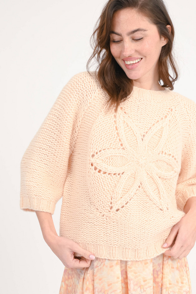 Hemisphere Cashmere-Mix Pullover in Pastellpeach