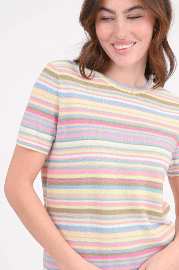 Hemisphere Shirt aus Merinowolle in Multicolor gestreift