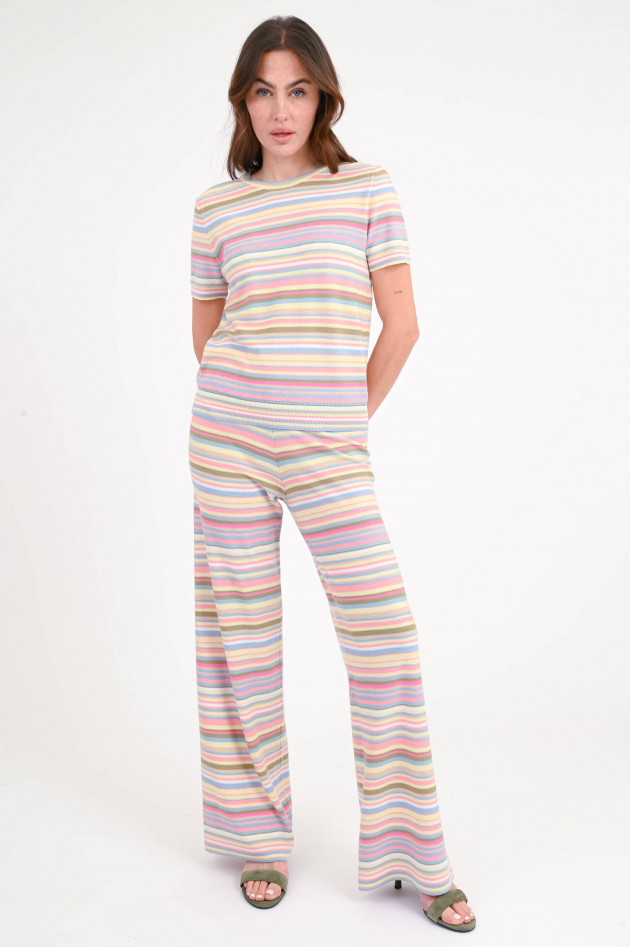 Hemisphere Shirt aus Merinowolle in Multicolor gestreift