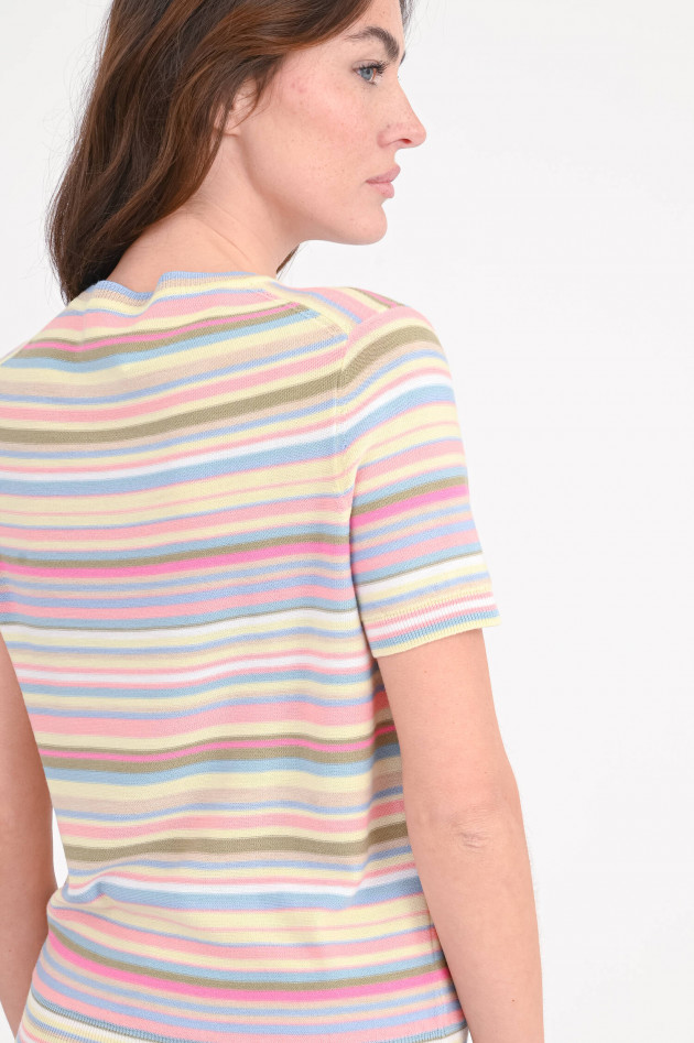 Hemisphere Shirt aus Merinowolle in Multicolor gestreift