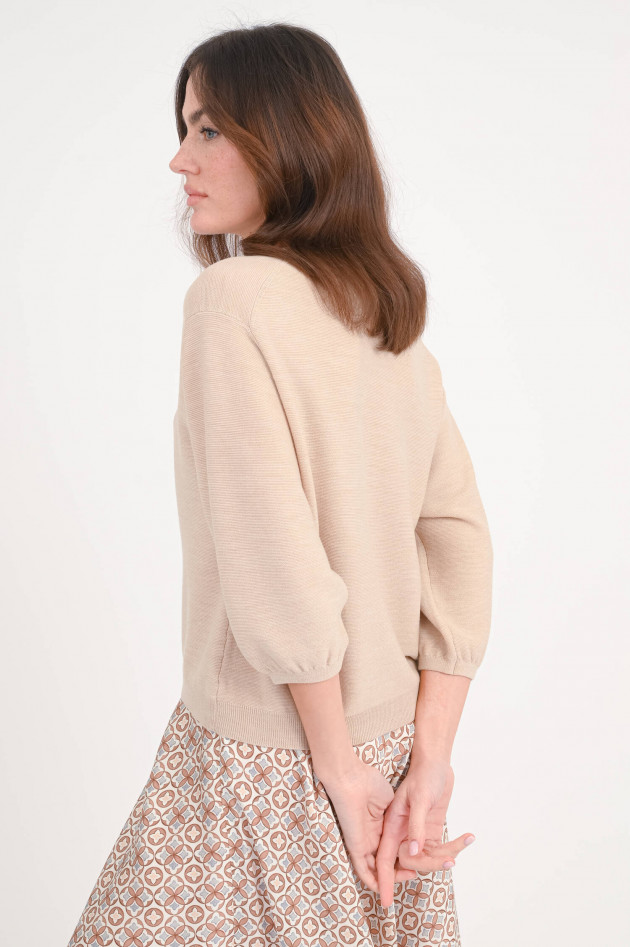 Hemisphere Wollpullover mit U-Boot-Ausschnitt in Sand