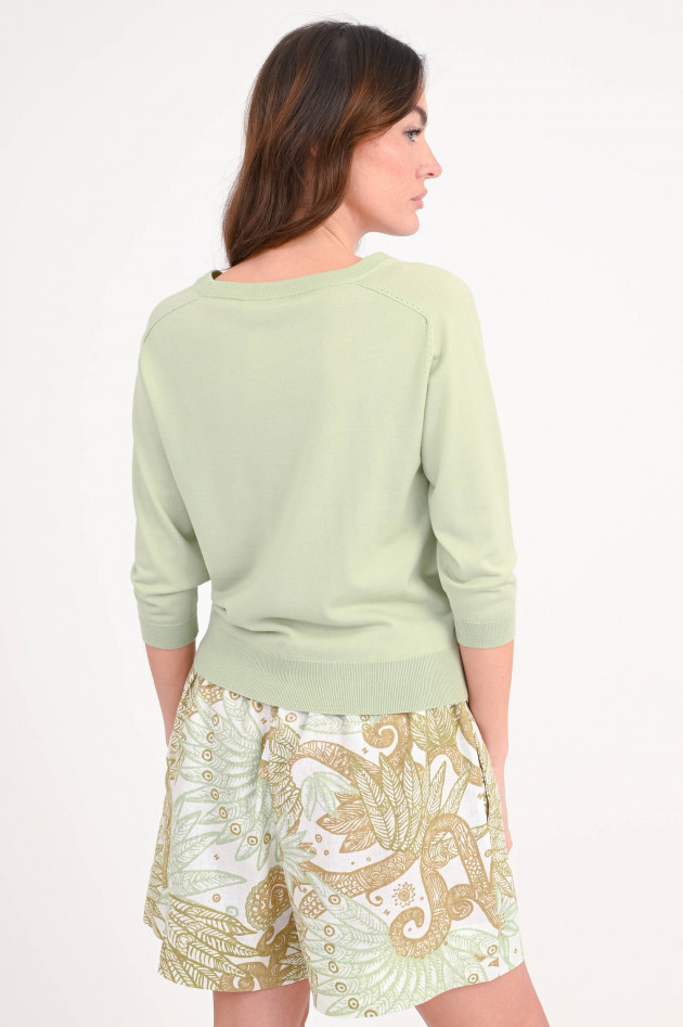 Hemisphere Wollpullover mit Rundhalsausschnitt in Pistazie