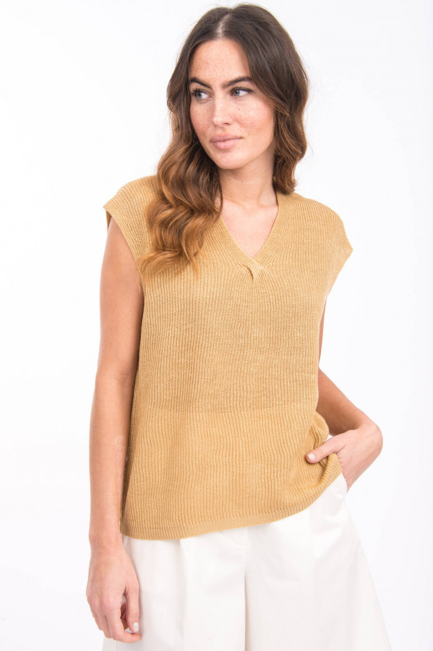 Hemisphere Leinen-Shirt in Camel