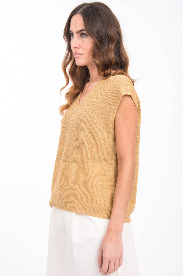 Hemisphere Leinen-Shirt in Camel