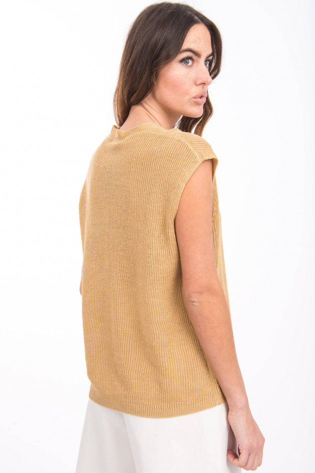 Hemisphere Leinen-Shirt in Camel