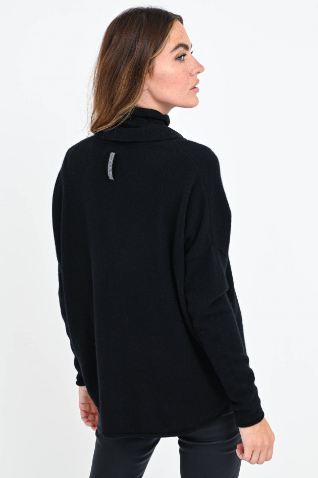 Hemisphere Oversized Strickshirt aus Kaschmir in Schwarz