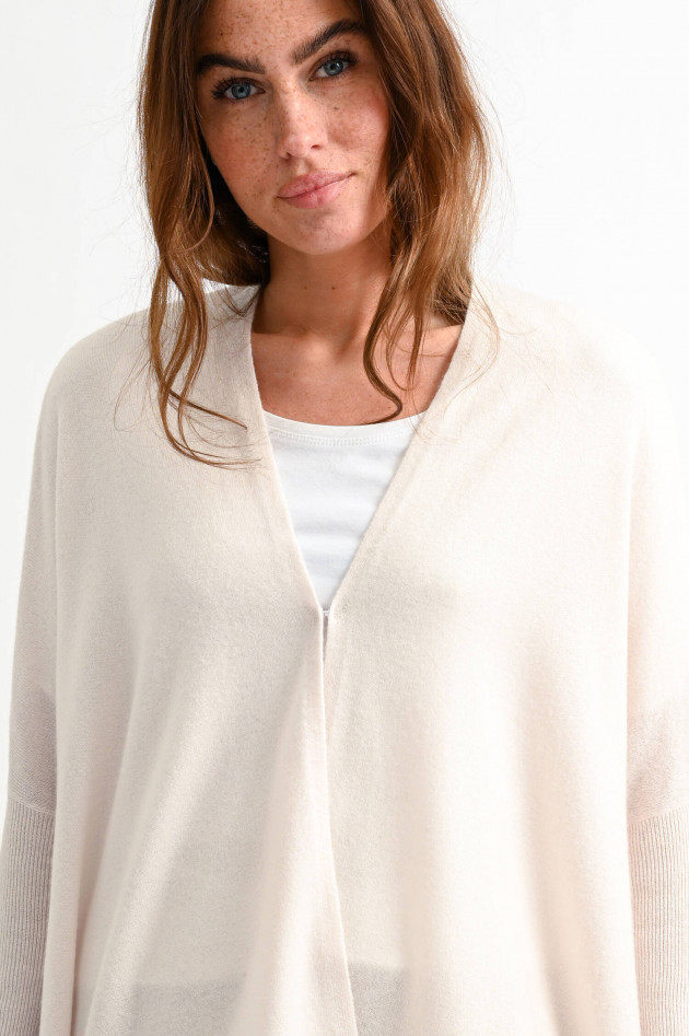 Hemisphere Cashmere Cardigan mit offenen Seiten in Creme