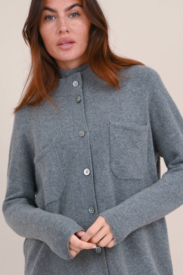 Hemisphere Strickweste aus Cashmere in Dunkelgrau