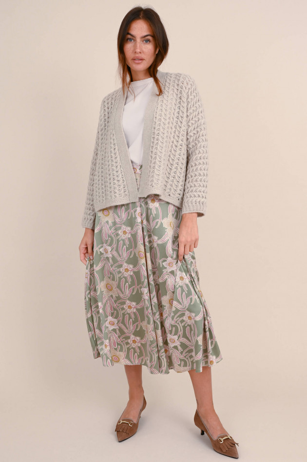 Hemisphere Grobstrick Weste aus Cashmix in Beige