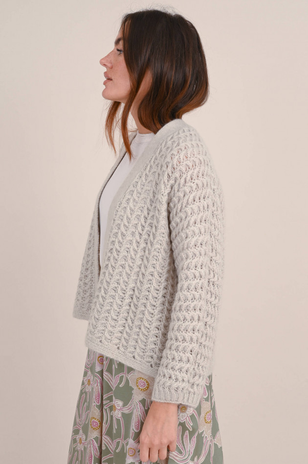 Hemisphere Grobstrick Weste aus Cashmix in Beige