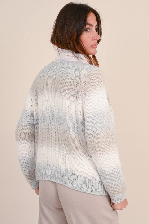 Hemisphere Strickweste aus Cashmix in Beige/Grau
