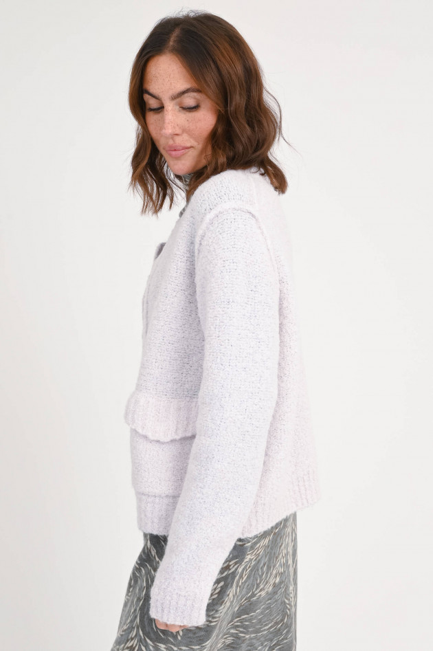 Hemisphere Jacke aus Tweed-Bouclé in Hellgrau