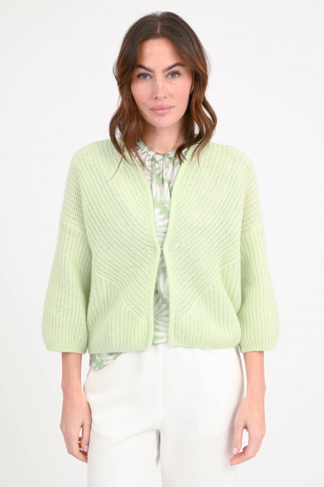 Hemisphere Strickweste aus Cashmere-Mix in Pastell Green
