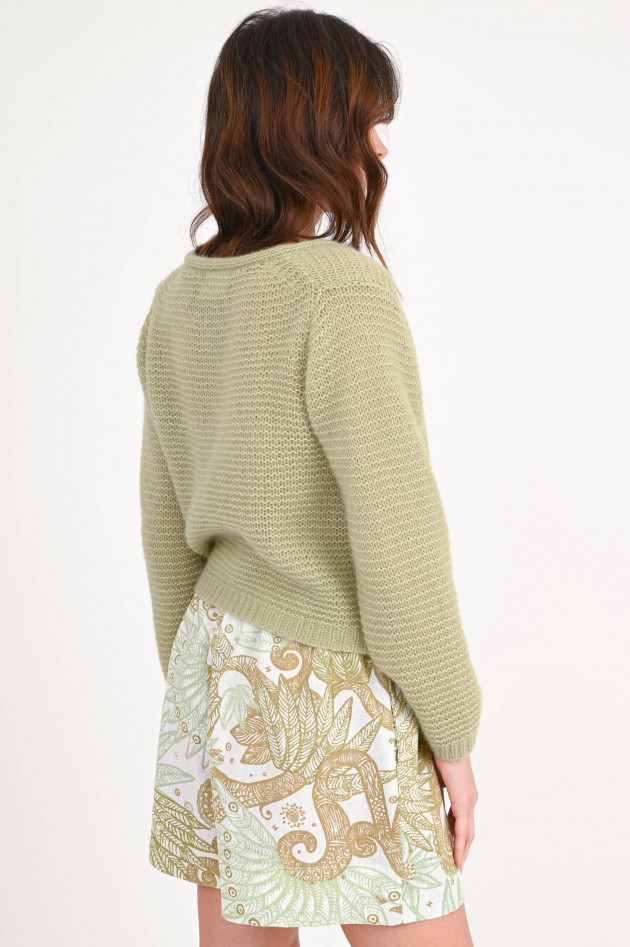 Hemisphere Cashmere-Mix Strickweste in Matcha