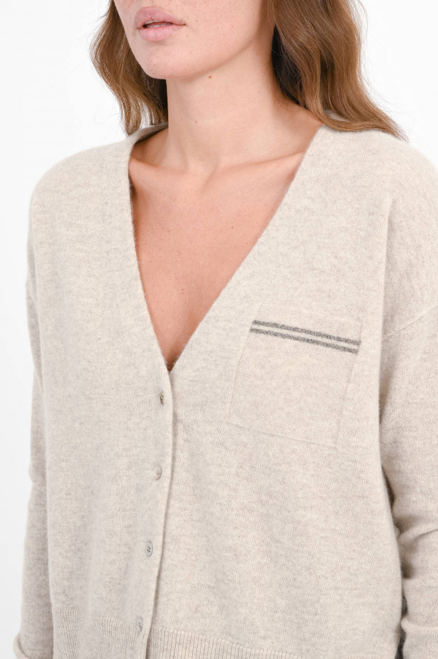 Hemisphere Cashmere-Strickweste in Almond