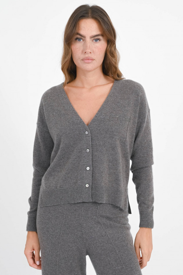 Hemisphere Cashmere-Strickweste in Otter Grey