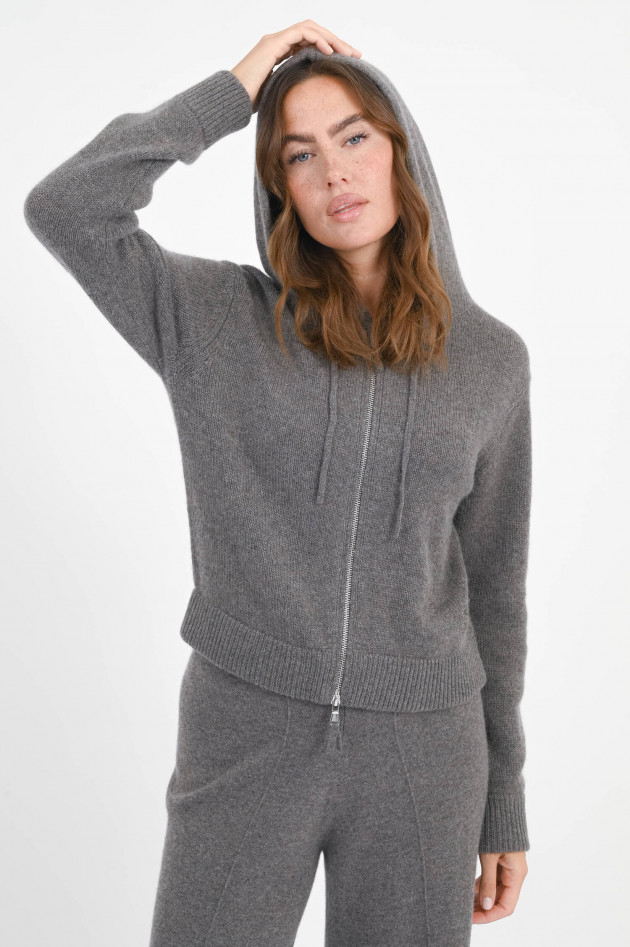 Hemisphere Cashmere-Zipper in Otter Grey