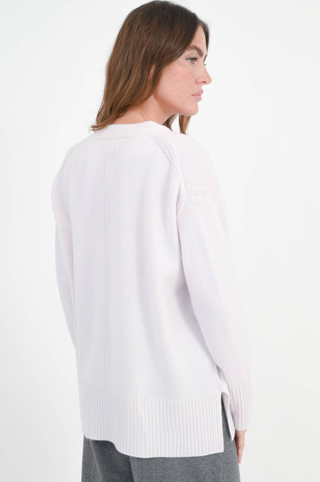 Hemisphere Cardigan aus Woll-Cashmere-Mix in White Cloud