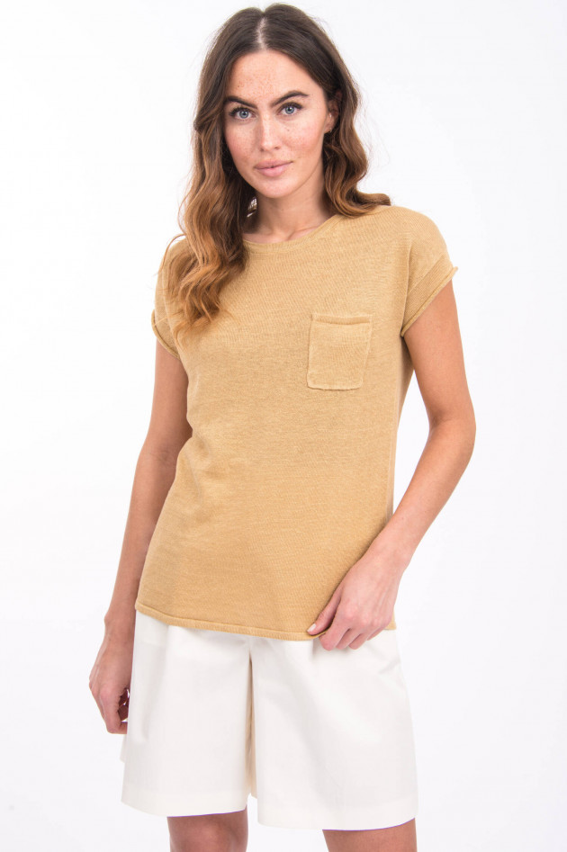 Hemisphere Leinen-Shirt in Camel