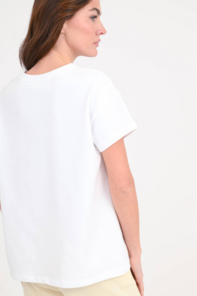 Hemisphere Sweat-T-Shirt mit kurzen Ärmeln in Weiß