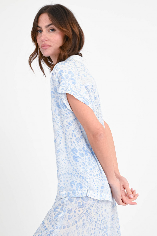 Hemisphere Blusenshirt POSY in Hellblau/Weiß gemustert
