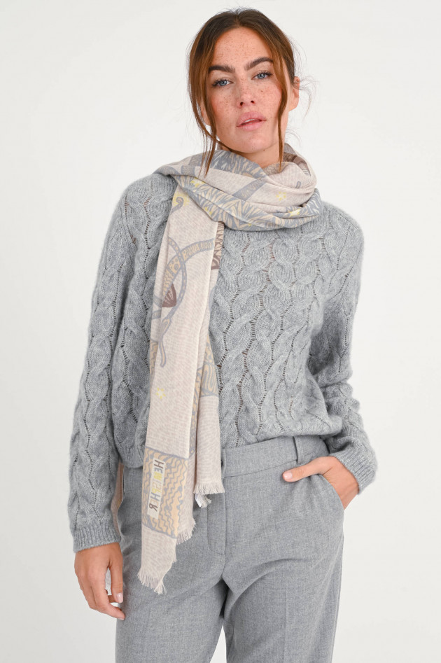 Hemisphere Schal LELEULE aus Cashmere in Beige/Orange