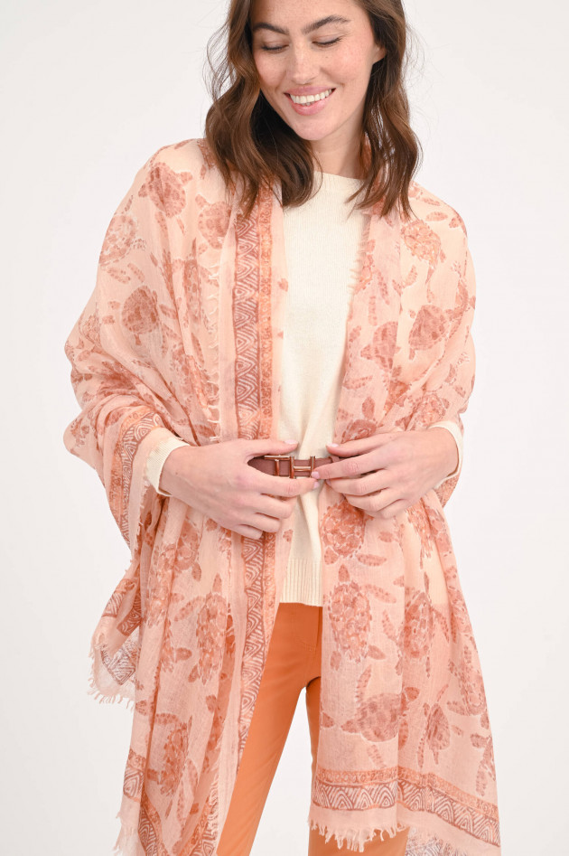 Hemisphere Woll-Schal HURTLES in Peach/Braun