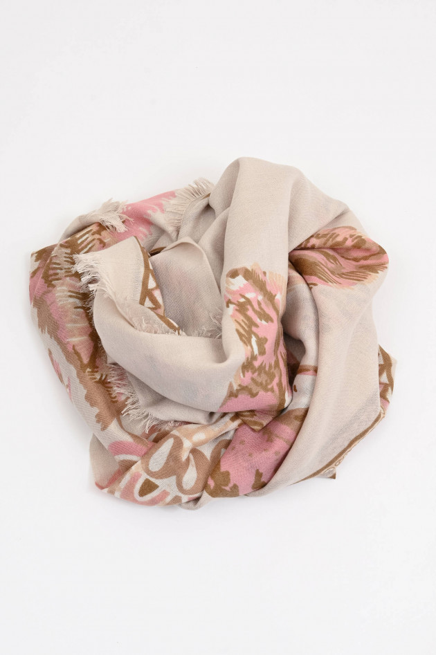 Hemisphere Cashmere-Seide-Tuch HAMA in Beige/Rosa