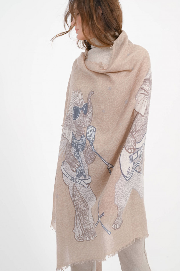 Hemisphere Cashmere-Seiden-Schal NANDU in Erdtönen