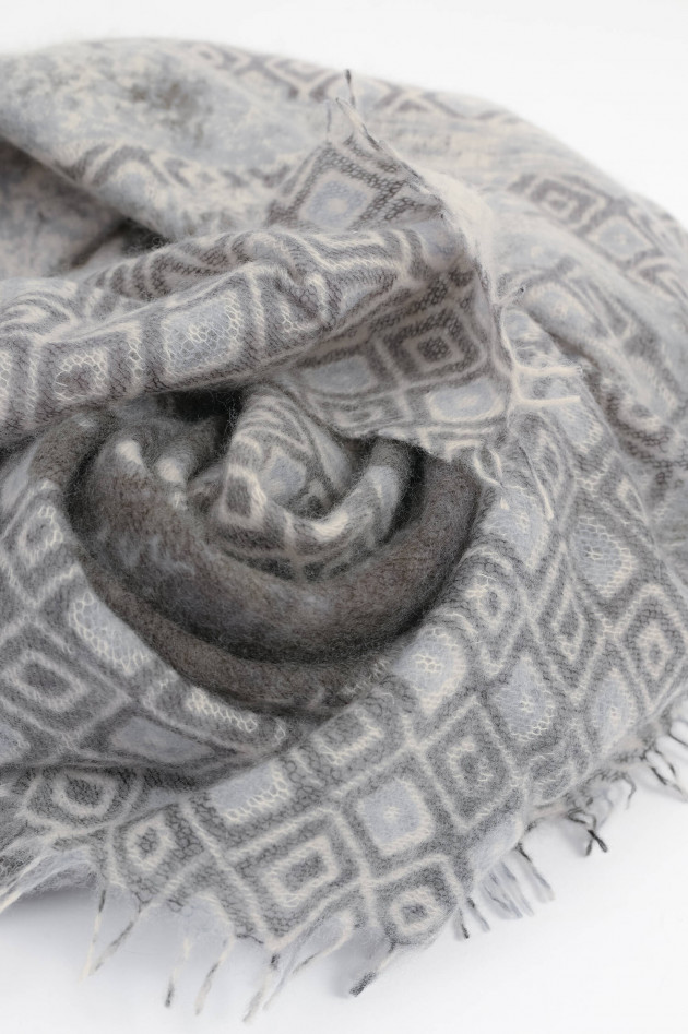 Hemisphere Cashmere-Schal NALPACA in Grau/Blau