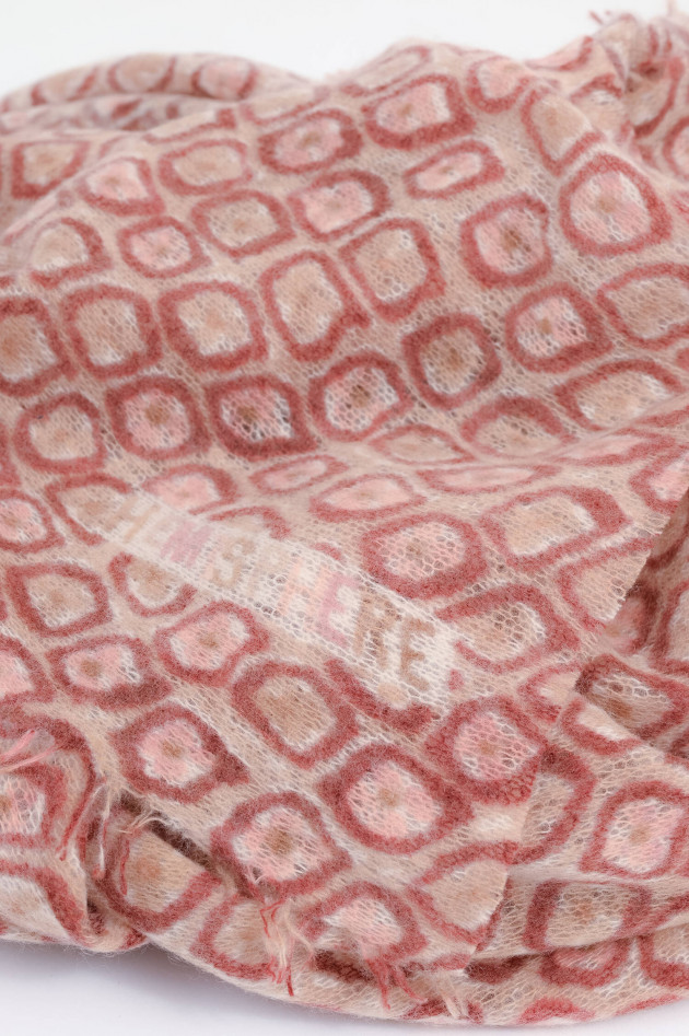 Hemisphere Cashmere-Schal NARRY in Natur/Bordeaux/Rosa