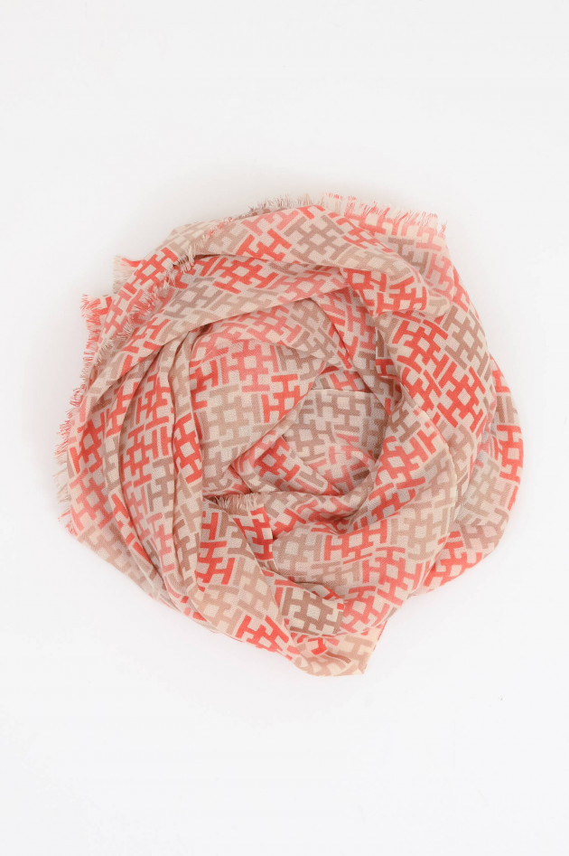 Hemisphere Cashmere-Schal ALIKI in Creme/Rot