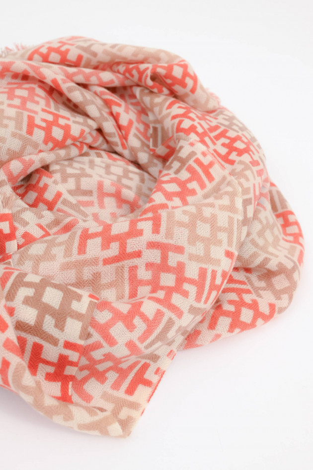 Hemisphere Cashmere-Schal ALIKI in Creme/Rot