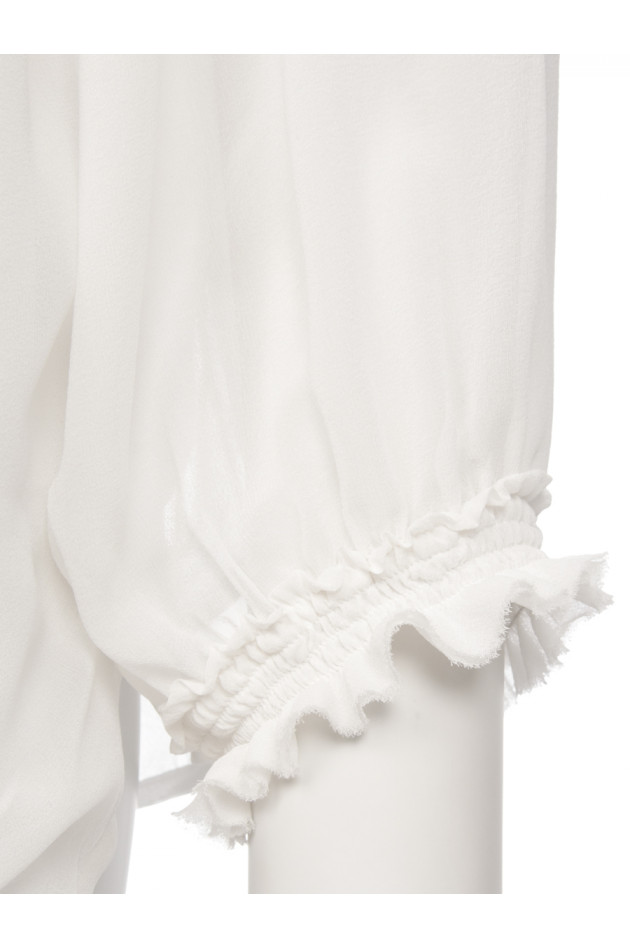 Hemisphere Seidenbluse transparent in Natur