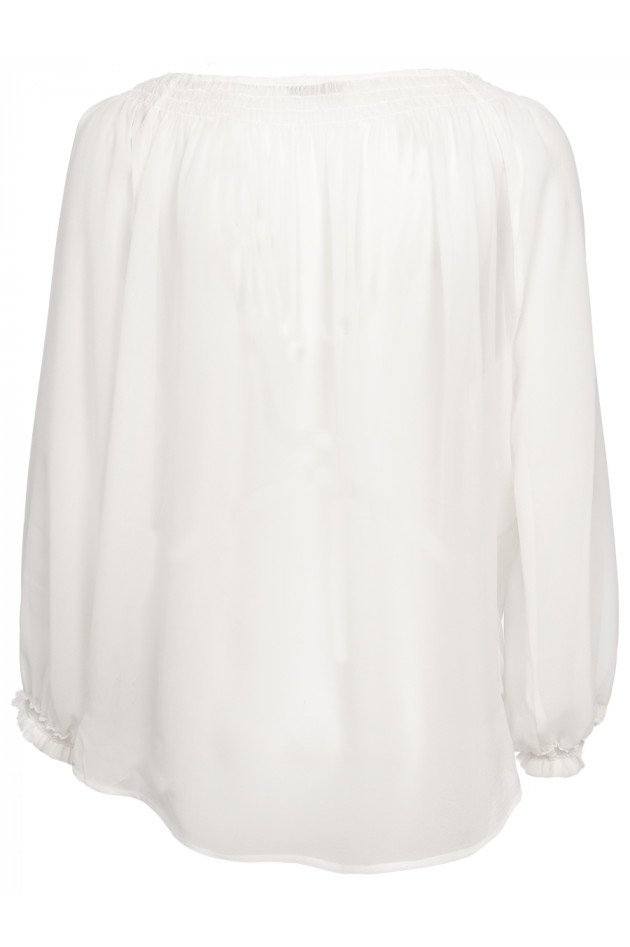 Hemisphere Seidenbluse transparent in Natur