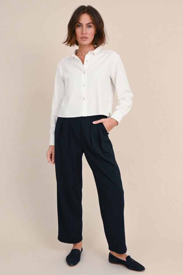 Henry Christ Flanell Bluse in Weiß
