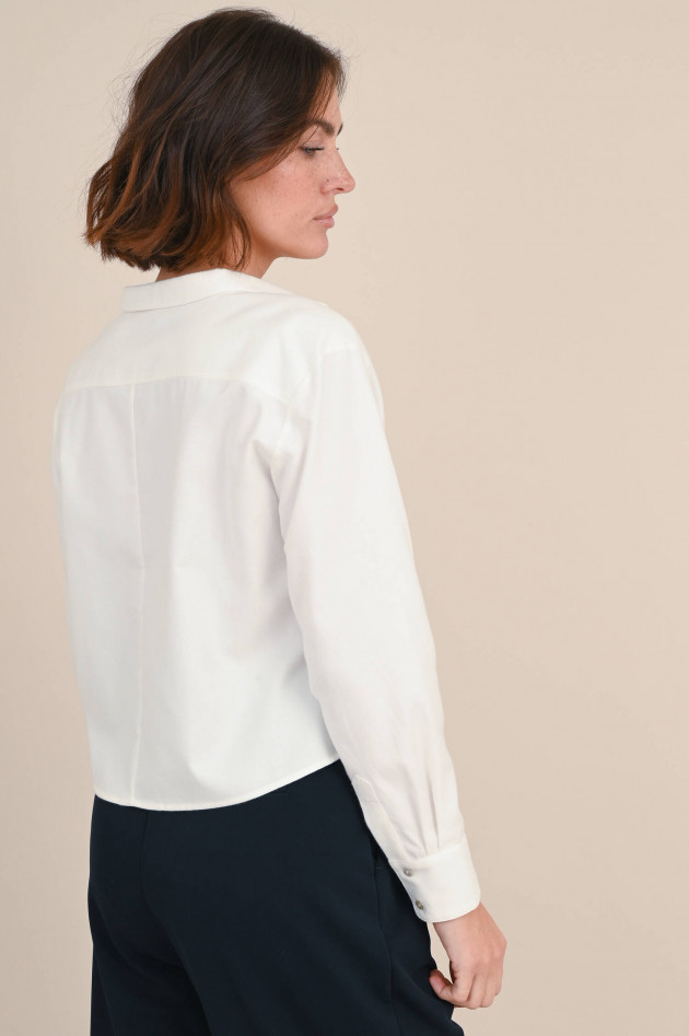 Henry Christ Flanell Bluse in Weiß