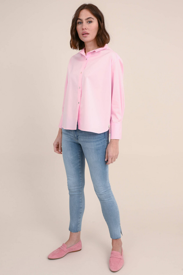 Henry Christ Oversized Baumwoll-Bluse in Rosa