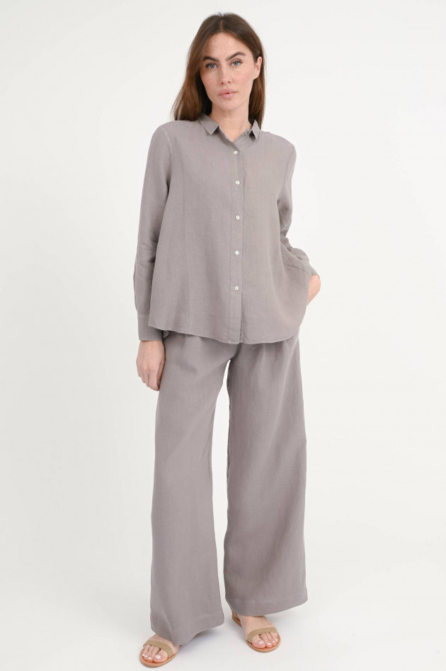 Henry Christ Leinenbluse in Taupe