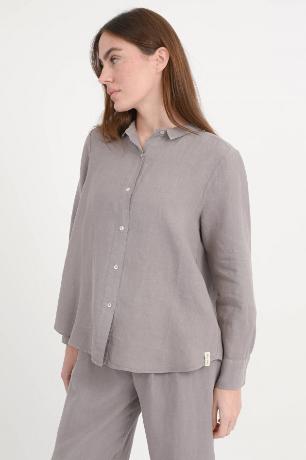 Henry Christ Leinenbluse in Taupe