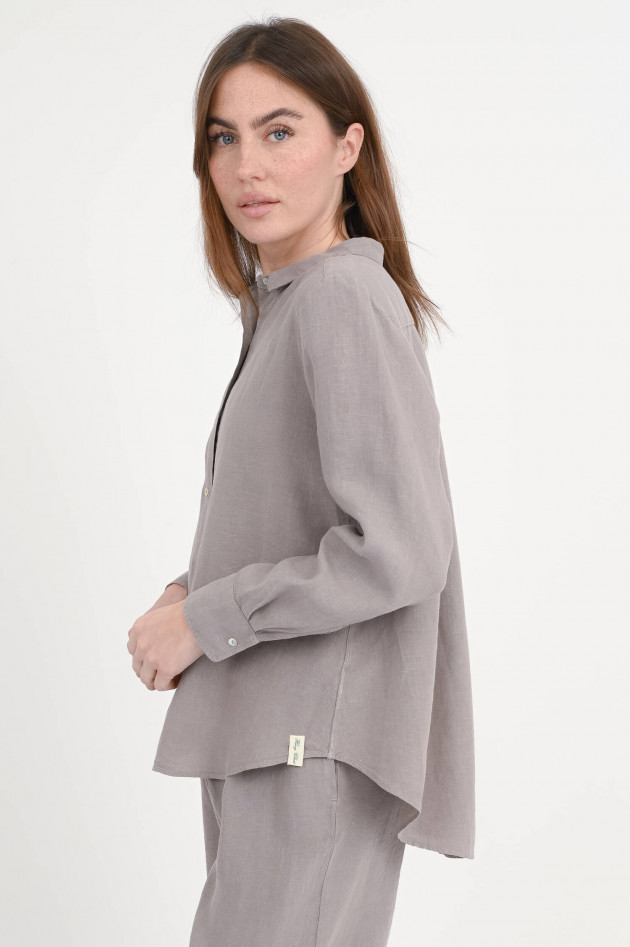 Henry Christ Leinenbluse in Taupe
