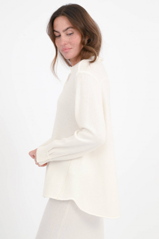 Henry Christ Strickbluse aus Cashmere-Mix in Snow