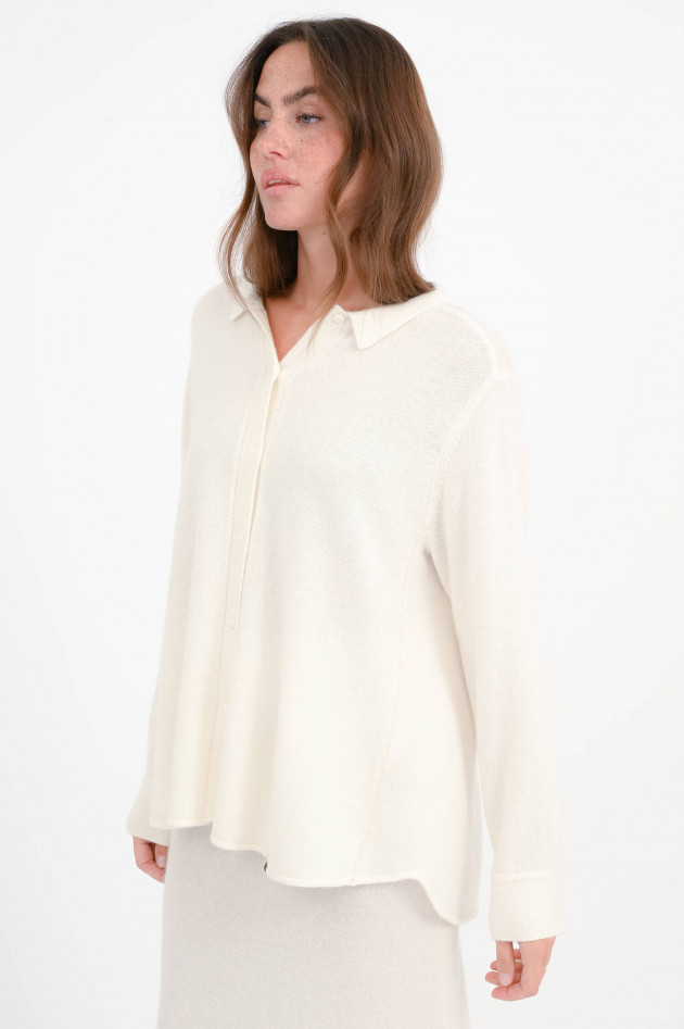 Henry Christ Strickbluse aus Cashmere-Mix in Snow