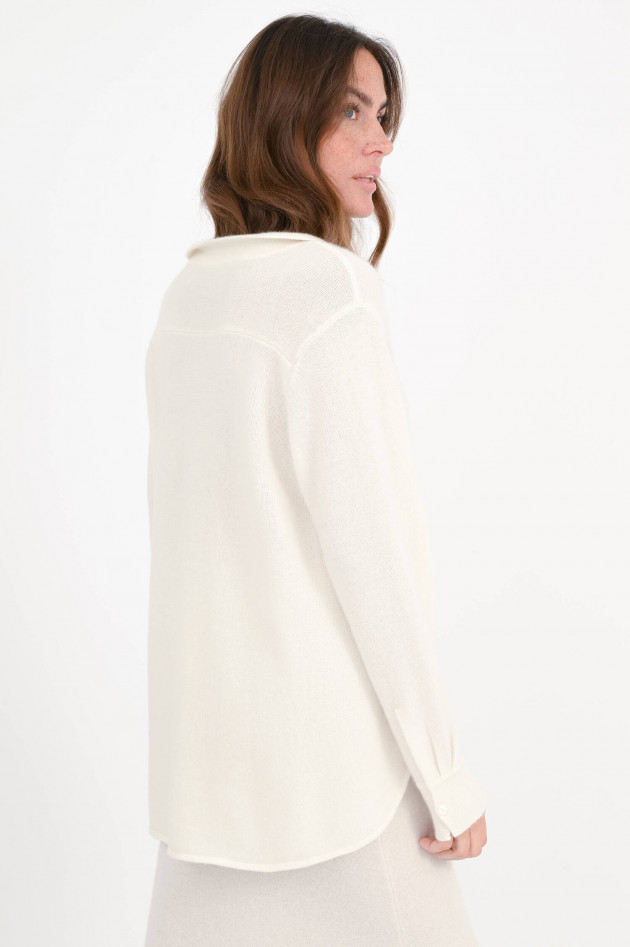 Henry Christ Strickbluse aus Cashmere-Mix in Snow