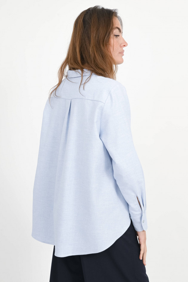 Henry Christ Weiche Baumwollbluse in Sky Blue