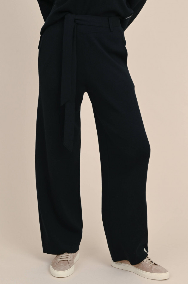 Henry Christ Strickhose aus Merinowolle in Schwarz