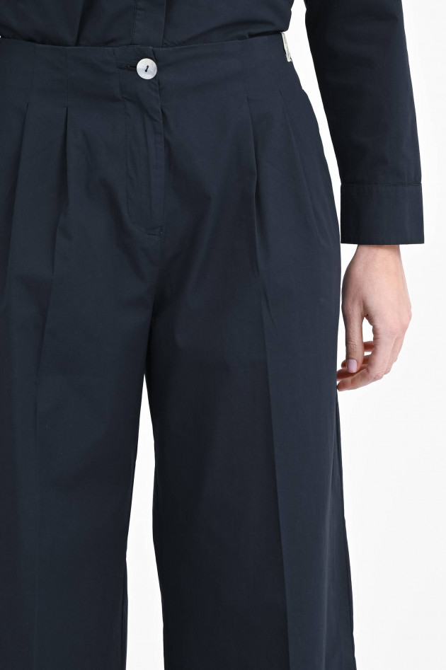 Henry Christ  Wide-Leg Hose aus Baumwolle in Navy